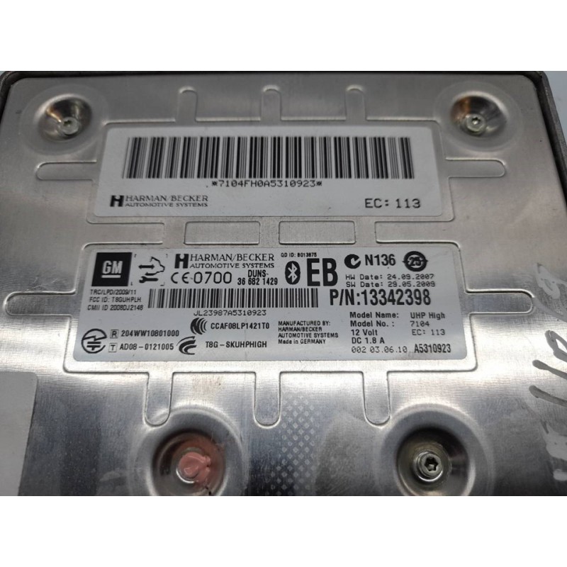 Recambio de centralita check control para opel insignia berlina cosmo referencia OEM IAM 366821429 A5310923 - Negro 3