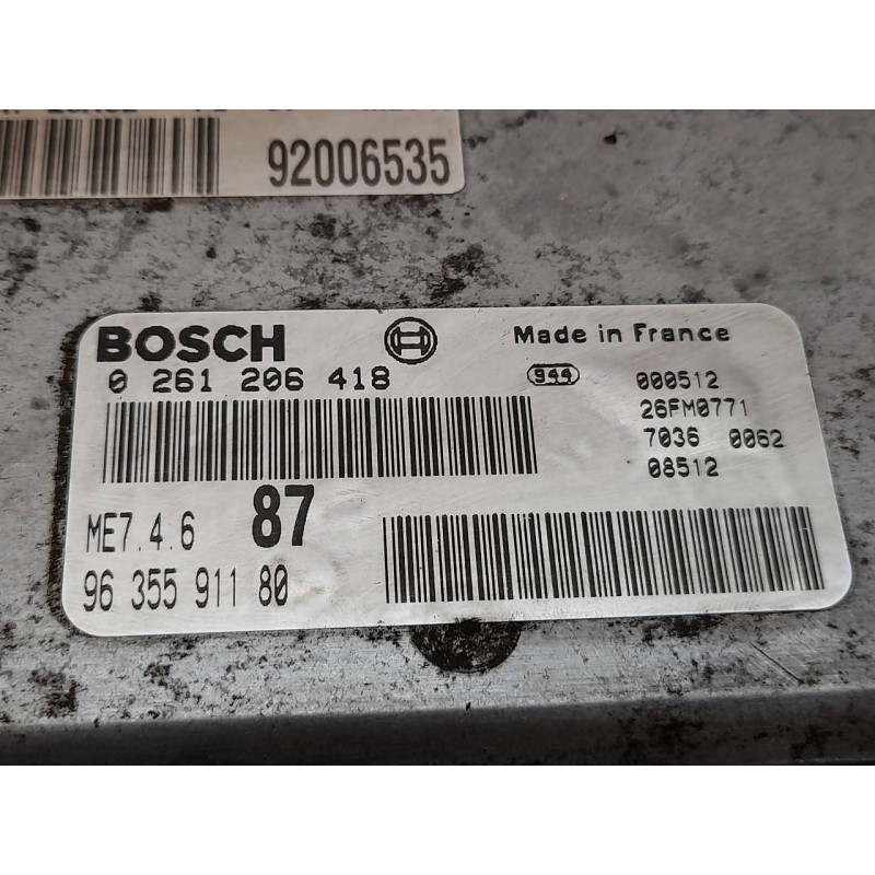 Recambio de centralita motor uce para peugeot 607 (s1) pack referencia OEM IAM 0261206418 9635591180 BOSCH - Negro 2
