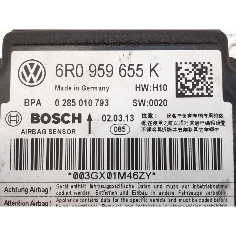 Recambio de kit airbag para volkswagen polo (6r1) advance referencia OEM IAM 6R0959655K 6R0880201G 6R0880204 2