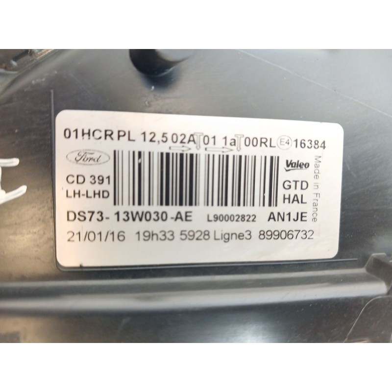 Recambio de faro izquierdo para ford mondeo v hatchback (ce) 2.0 tdci referencia OEM IAM DS7313W030AE 89906732 - Gris 3
