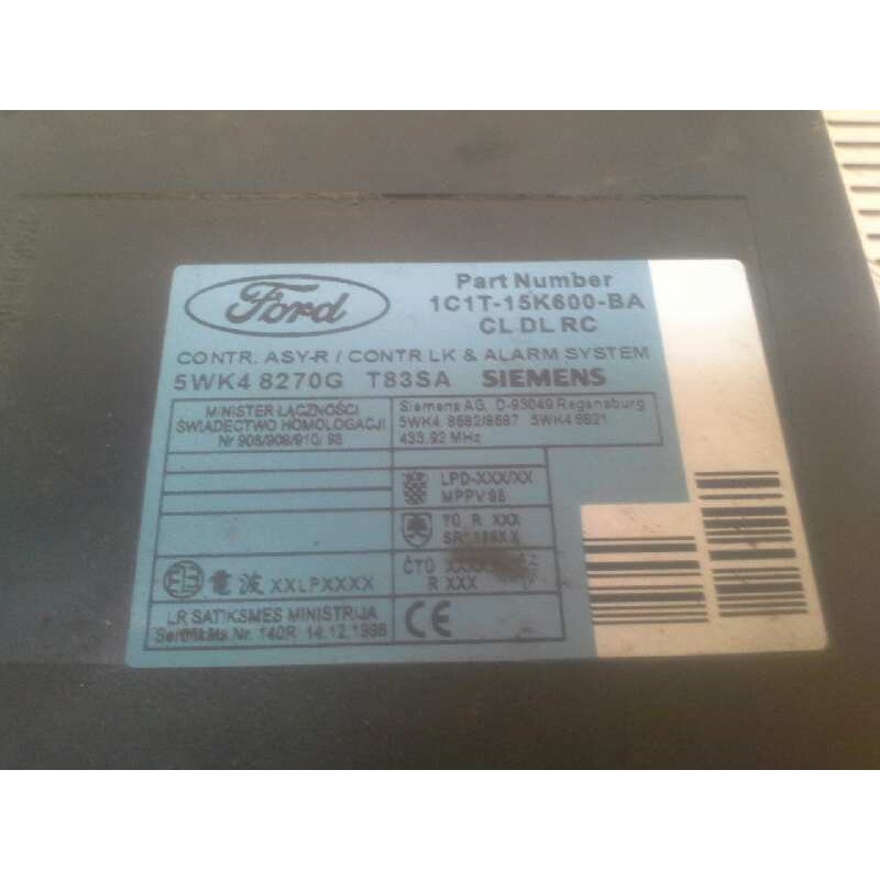 Recambio de centralita check control para ford transit mod. 2000 combi 2.0 tde cat referencia OEM IAM 5WK48270G 1C1T15K600BA - Blanco 2
