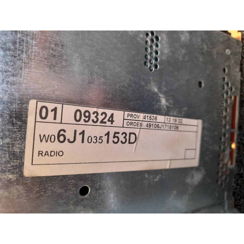 Recambio de sistema audio / radio cd para seat ibiza st (6j8) style referencia OEM IAM 6J1035153D - Negro 3