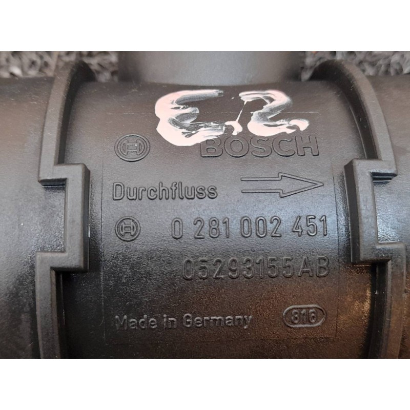 Recambio de caudalimetro para chrysler voyager (rg) 2.5 crd se referencia OEM IAM 0281002451 052931556AB BOSCH 5