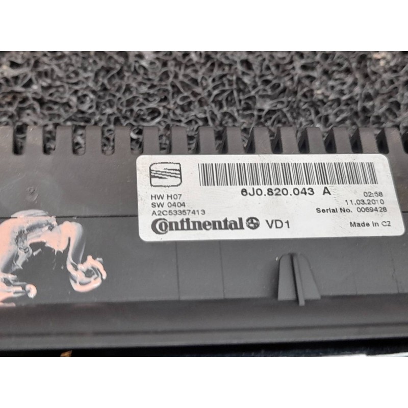 Recambio de mando climatizador para seat ibiza st (6j8) style referencia OEM IAM 6J0820043A - Negro 6
