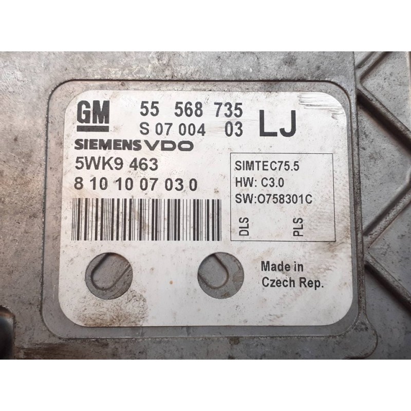 Recambio de centralita motor uce para opel astra h ber. edition referencia OEM IAM 55568735 5WK9463 SIEMENS - Blanco 3
