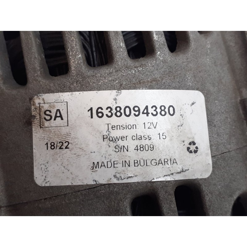 Recambio de alternador para citroën berlingo station wagon live edition referencia OEM IAM 1638094380 - Blanco 2