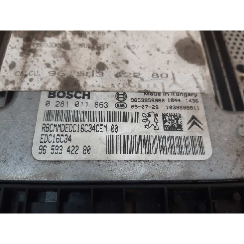Recambio de centralita motor uce para citroën c4 coupe collection referencia OEM IAM 0281011863 9659342280 - Negro 2