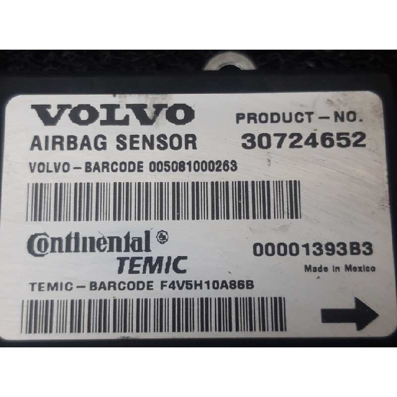 Recambio de centralita airbag para volvo v50 familiar 1.6 d momentum referencia OEM IAM 30724652 00001393B3 TEMIC 4
