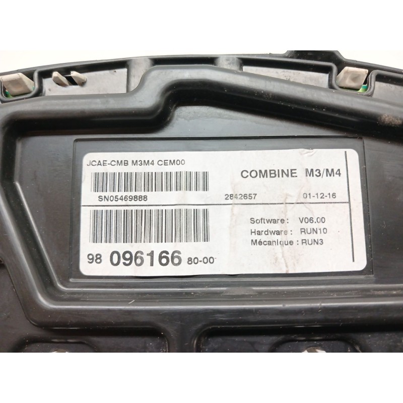Recambio de cuadro instrumentos para citroën c-elysée seduction referencia OEM IAM 9809616680 - Gris 2