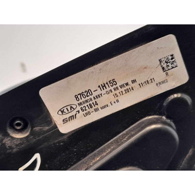 Recambio de retrovisor derecho para kia cee'd drive referencia OEM IAM 876201H155 - Negro 4