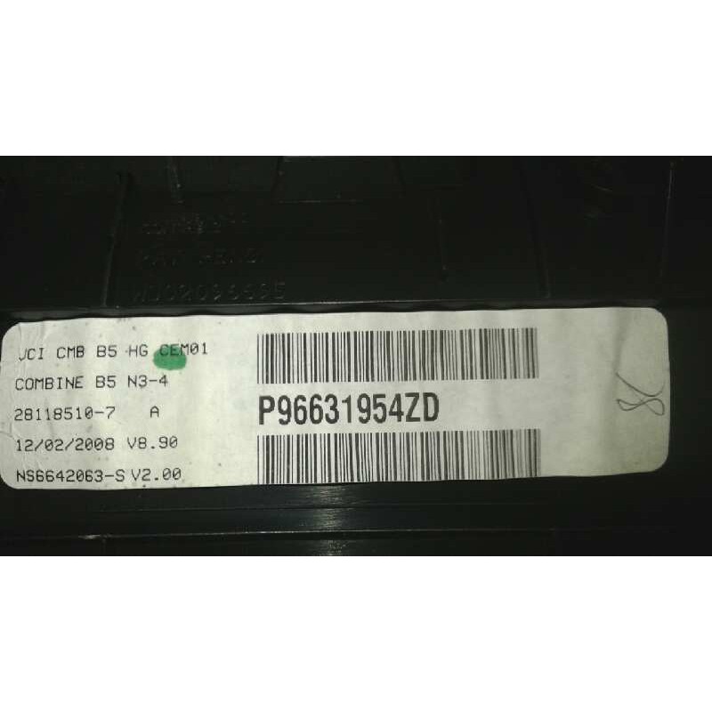 Recambio de cuadro instrumentos para citroën c4 berlina 1.4 16v referencia OEM IAM P96631954ZD - Negro 3