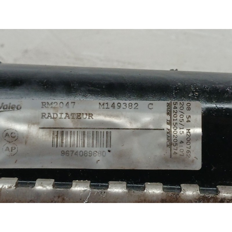 Recambio de radiador agua para peugeot partner kombi active referencia OEM IAM 9674089680 - Blanco 2