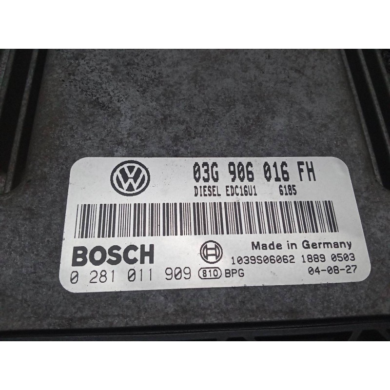 Recambio de centralita motor uce para seat toledo (5p2) sport referencia OEM IAM 0281011909 03G906016FH BOSCH 3