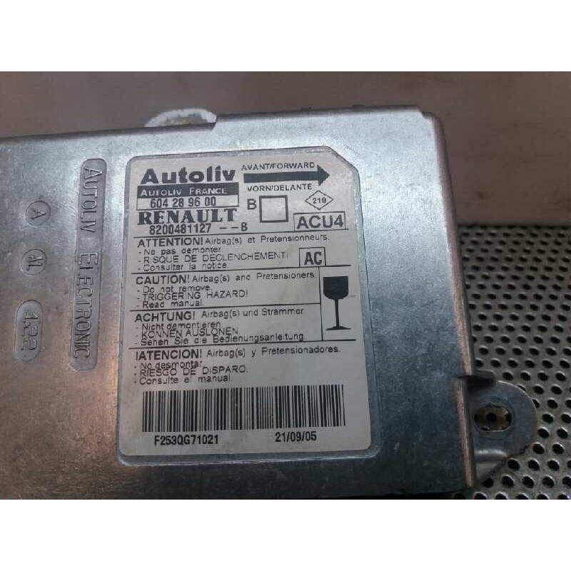 Recambio de centralita airbag para renault megane ii berlina 5p confort dynamique referencia OEM IAM 604289600 8200481127B - Rojo 2