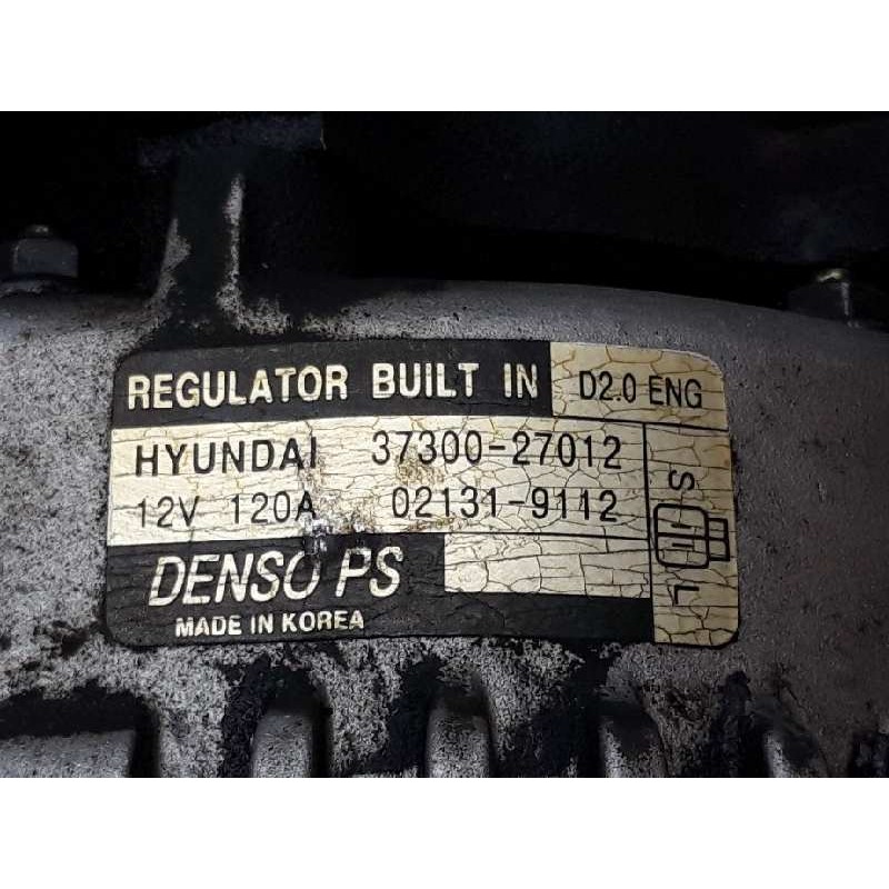 Recambio de alternador para kia cerato 2.0 ex crdi berlina (4-ptas.) referencia OEM IAM 3730027012 021319112 - Gris 8
