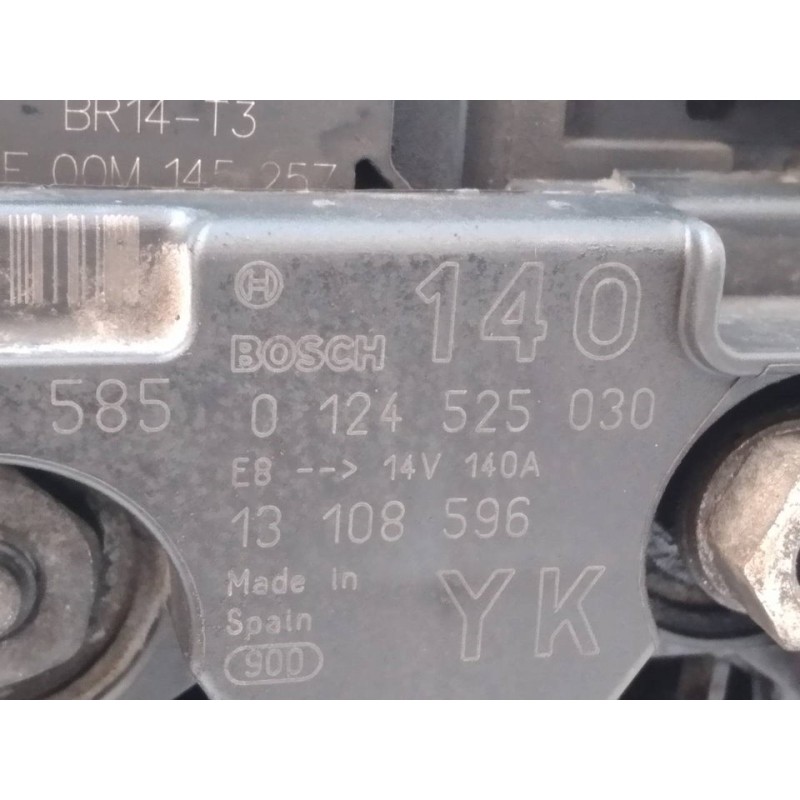 Recambio de alternador para opel zafira a blue line referencia OEM IAM 5850124525030  BOSCH 3