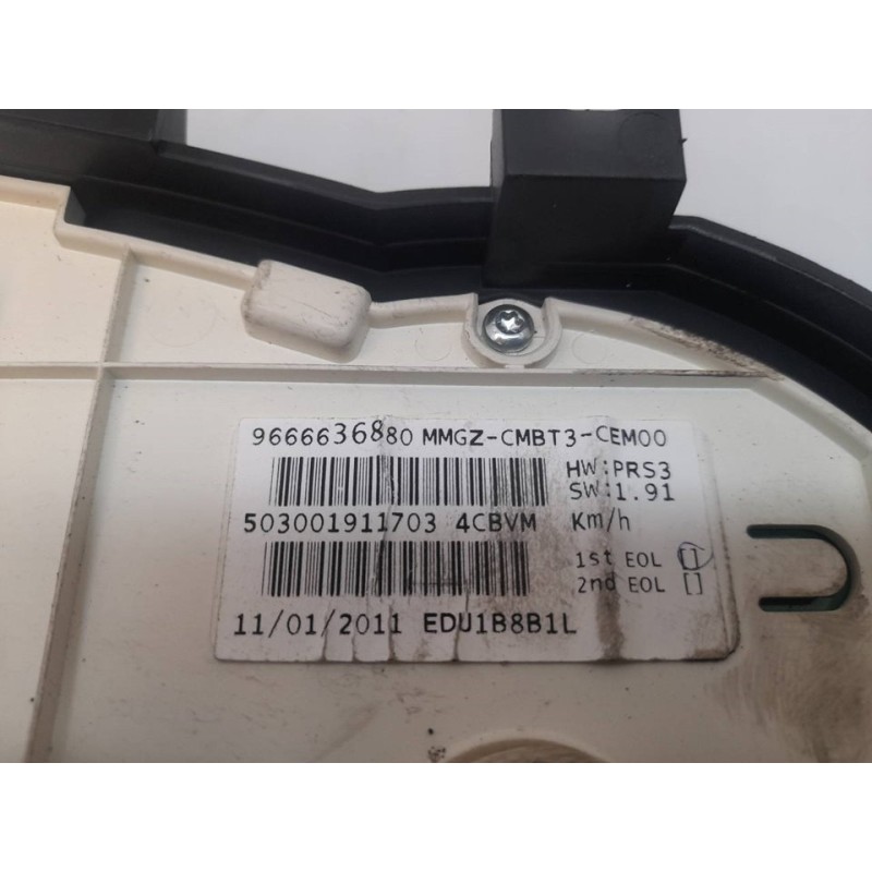 Recambio de cuadro instrumentos para peugeot 206+ básico referencia OEM IAM 9666636880 503001911703 MAGNETI MARELLI - Blanco 3