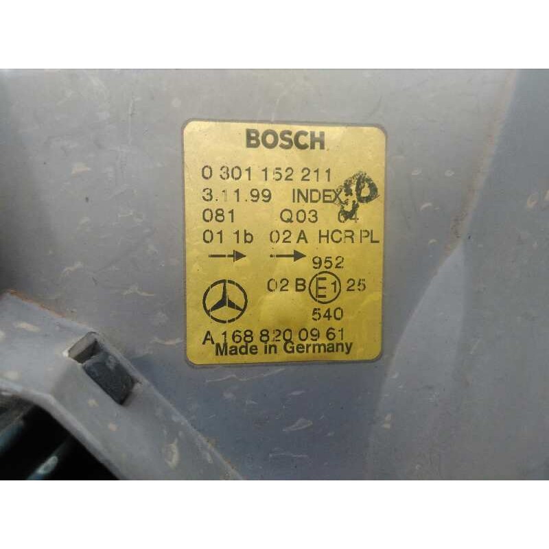 Recambio de faro izquierdo para mercedes-benz clase a (w168) 1.7 cdi diesel cat referencia OEM IAM 0301152211 A1688200961 BOSCH - Blanco 4