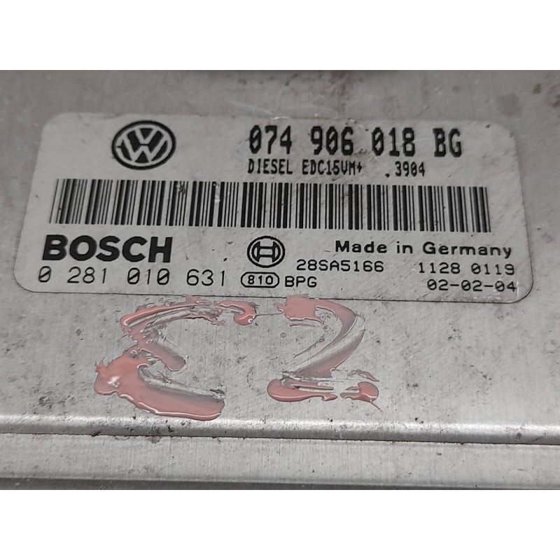Recambio de centralita motor uce para volkswagen t4 transporter/furgoneta (mod. 1991) caja cerrada referencia OEM IAM 0281010631 - Blanco 3