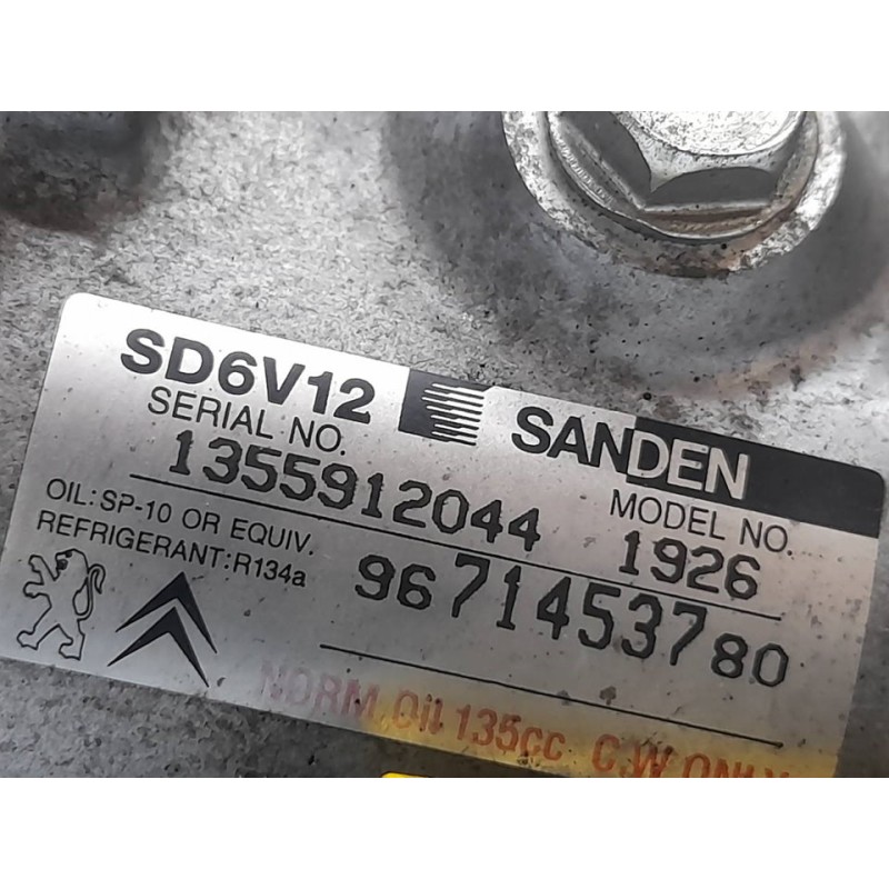 Recambio de compresor aire acondicionado para peugeot 206+ básico referencia OEM IAM 9671453780 1926 SANDEM - Blanco 3