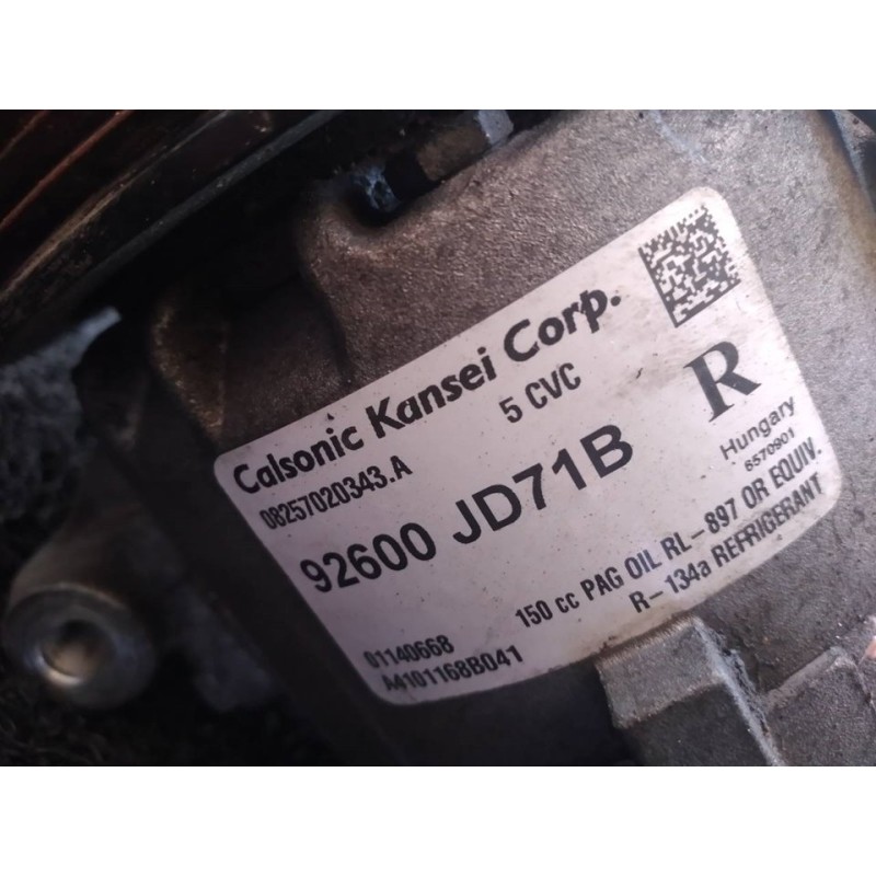 Recambio de compresor aire acondicionado para nissan x-trail (t31) se referencia OEM IAM 92600JD71B A4101168B041 08257020343A - Blanco 5