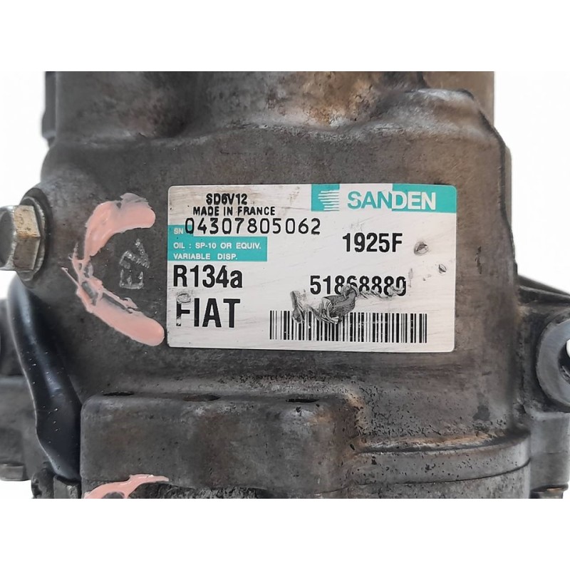 Recambio de compresor aire acondicionado para fiat doblo emotion referencia OEM IAM 1925F 51868880 SANDEN - Blanco 4