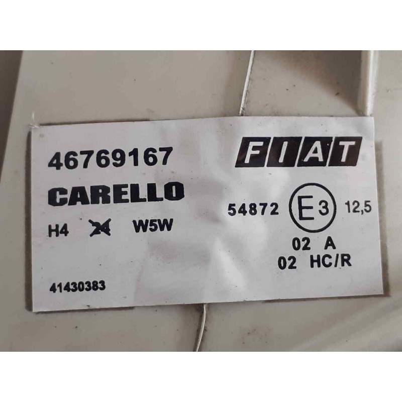Recambio de faro izquierdo para fiat seicento (187) active referencia OEM IAM 46769167 - Azul 2
