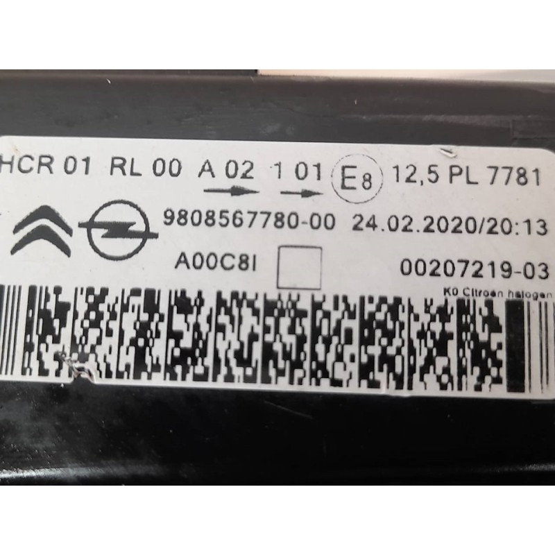Recambio de faro izquierdo para opel vivaro furgón l express referencia OEM IAM 9808567780 - Blanco 4