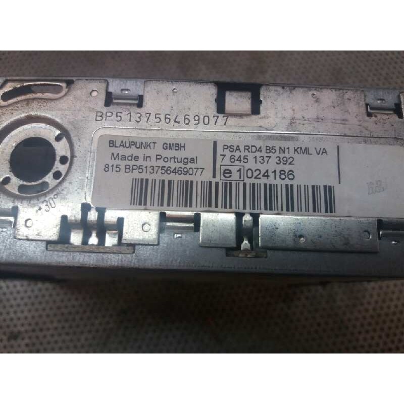 Recambio de sistema audio / radio cd para citroën c4 berlina 1.6 16v hdi fap referencia OEM IAM 7645137392 2