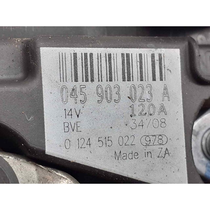 Recambio de alternador para volkswagen polo (9n3) united referencia OEM IAM 0124515022 045903023A - Blanco 2