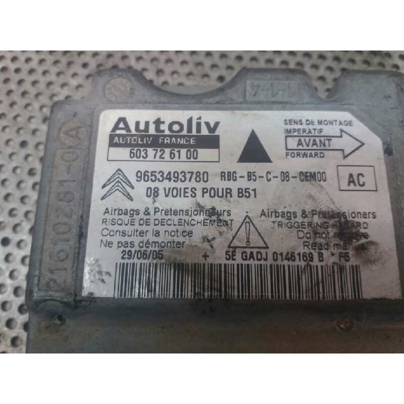 Recambio de centralita airbag para citroën c4 berlina 1.6 16v hdi fap referencia OEM IAM 903726100 9653493780 2