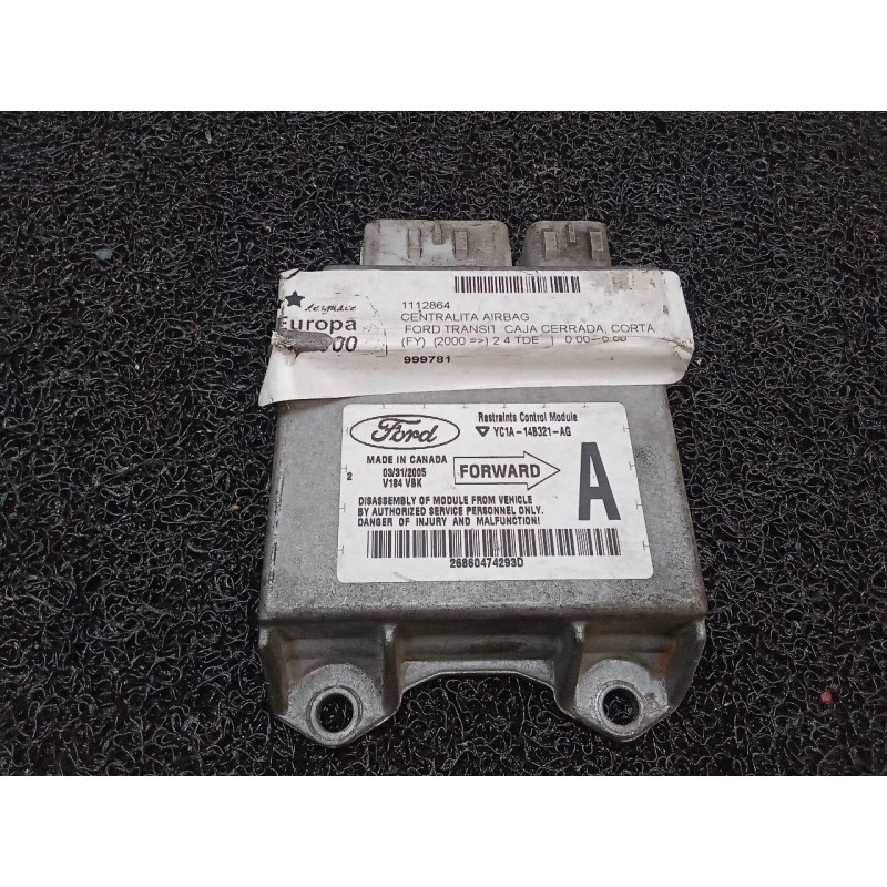 Recambio de centralita airbag para ford transit caja cerrada, corta (fy) (2000 =>) 2.4 tde referencia OEM IAM YC1A14B321AG - Blanco