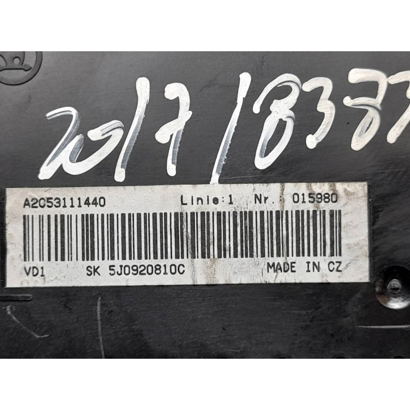 Recambio de cuadro instrumentos para skoda roomster (5j7) family referencia OEM IAM 5J0920810C A2053111440 VDO 5