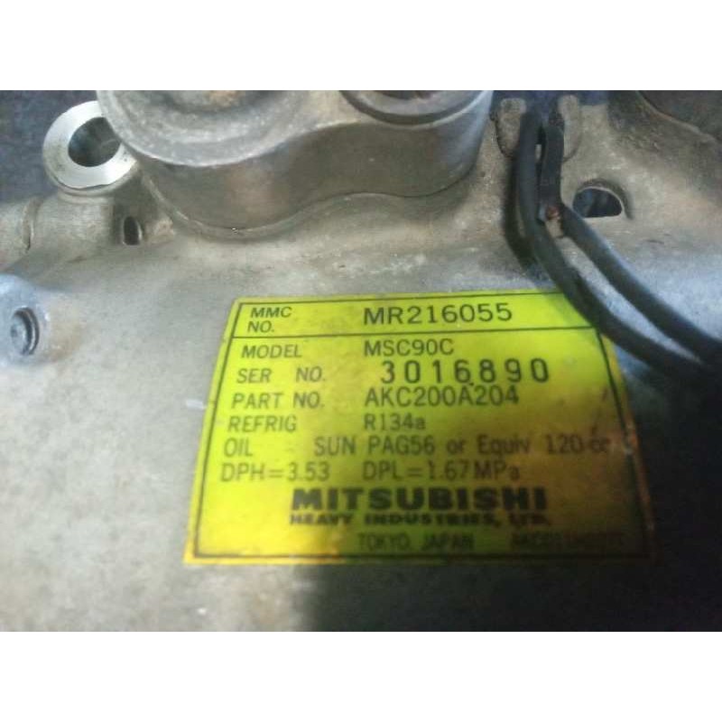 Recambio de compresor aire acondicionado para mitsubishi galant berlina (ea0) 2.5 v6 24v cat referencia OEM IAM MR216055 MSC90C 5