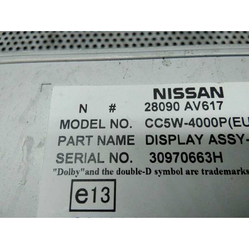 Recambio de pantalla multifuncion para nissan primera berlina (p12) 1.6 cat referencia OEM IAM 28090AV617 - Gris 2