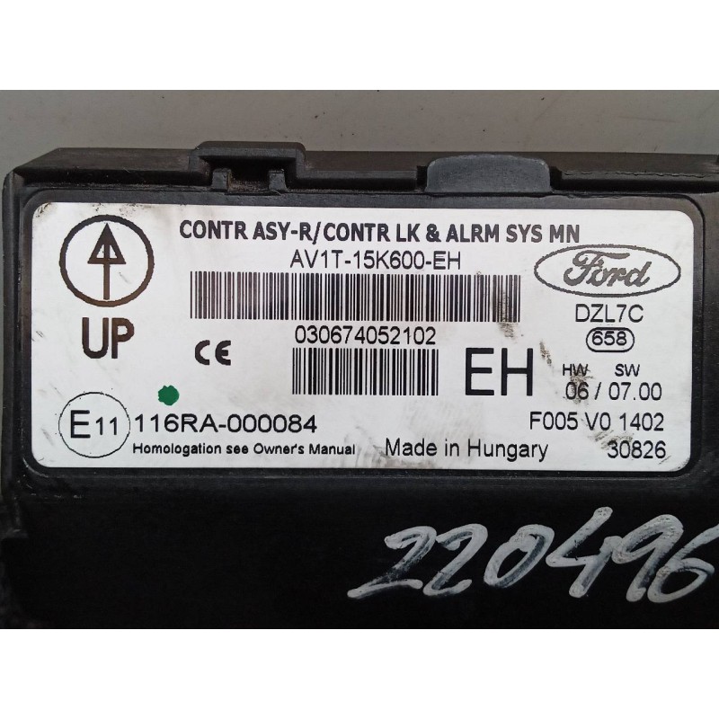 Recambio de centralita check control para ford fiesta (ccn) trend referencia OEM IAM AV1T15K600EH 3