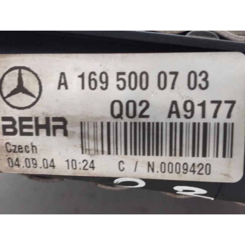 Recambio de radiador agua para mercedes-benz clase a (w169) a 180 cdi (169.007) referencia OEM IAM A1695000703 Q02A9177 BEHR 2