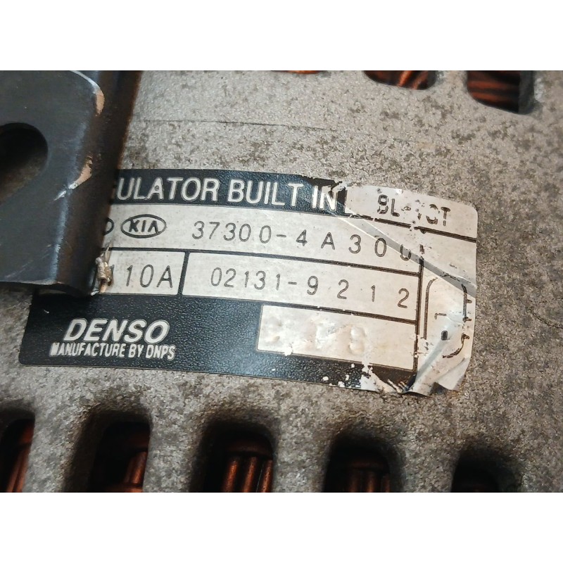 Recambio de alternador para kia sorento 2.5 crdi emotion referencia OEM IAM 373004A00 - Negro 2