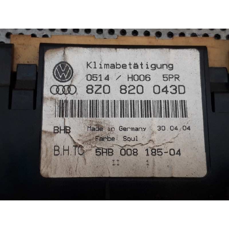 Recambio de mando climatizador para audi a2 (8z) 1.4 tdi colour.storm referencia OEM IAM 8Z0820043D 2