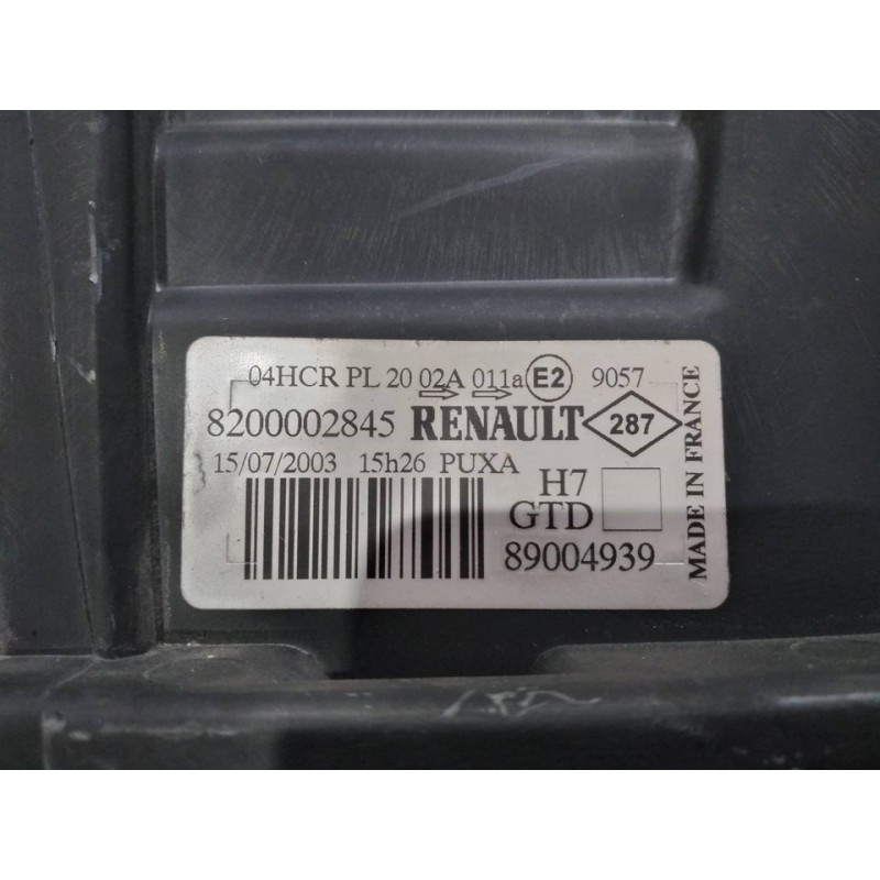 Recambio de faro izquierdo para renault laguna ii (bg0) authentique referencia OEM IAM 8200002845 2