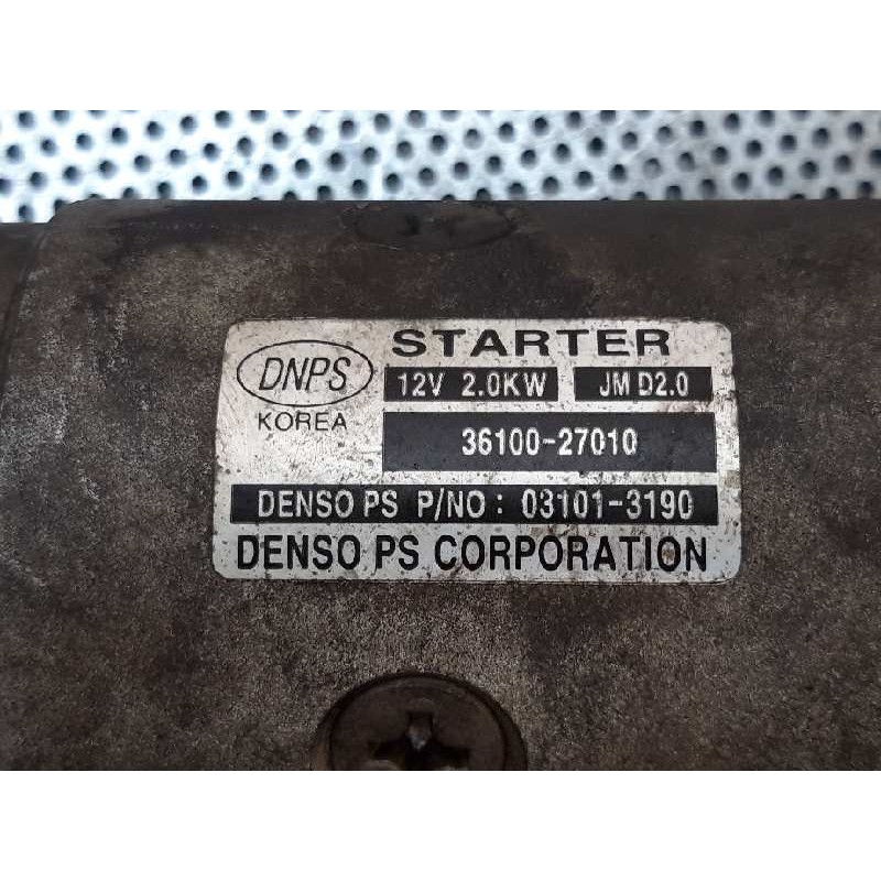 Recambio de motor arranque para kia sportage lx 4x4 referencia OEM IAM 3610027010 031013190 6