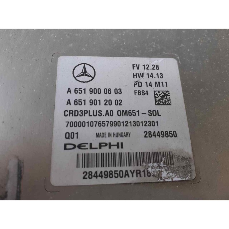 Recambio de centralita motor uce para mercedes-benz clase c (w205) lim. c 220 cdi bluetec (205.004) referencia OEM IAM A65190006