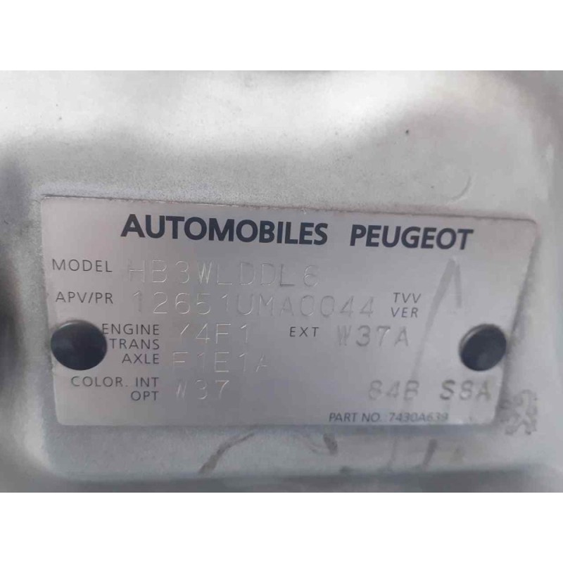 Recambio de motor completo para peugeot ion basis referencia OEM IAM Y4F1 - Blanco 3
