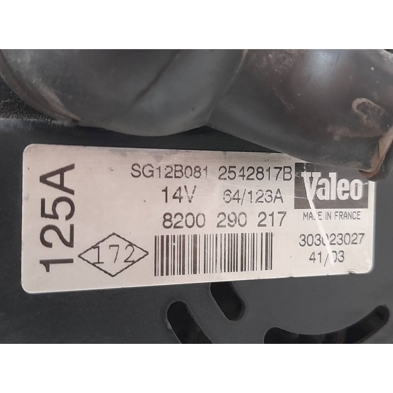 Recambio de alternador para nissan primera berlina (p12) acenta referencia OEM IAM 8200290217 SG12B0812542817B 2
