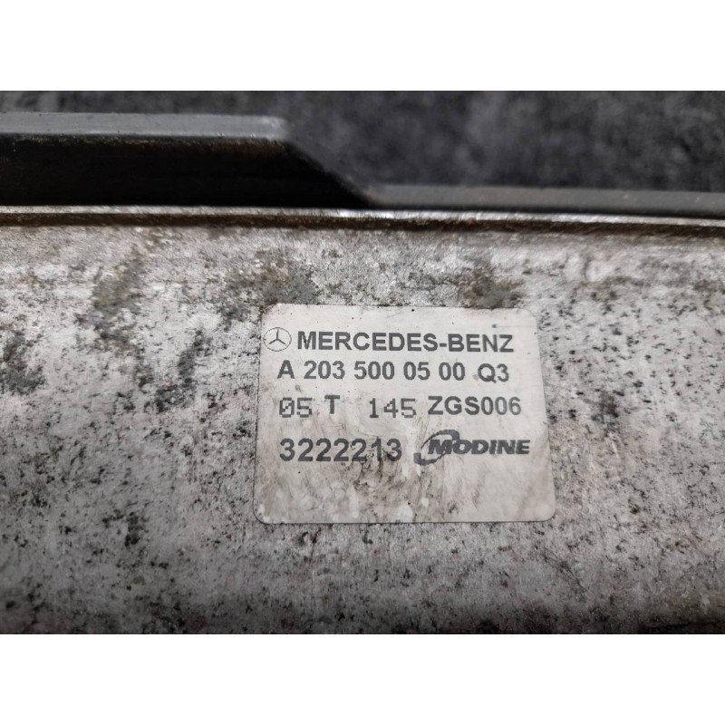 Recambio de intercooler para mercedes-benz clase c (w203) sportcoupe c 180 compressor (203.746) referencia OEM IAM A2035000500Q3 2