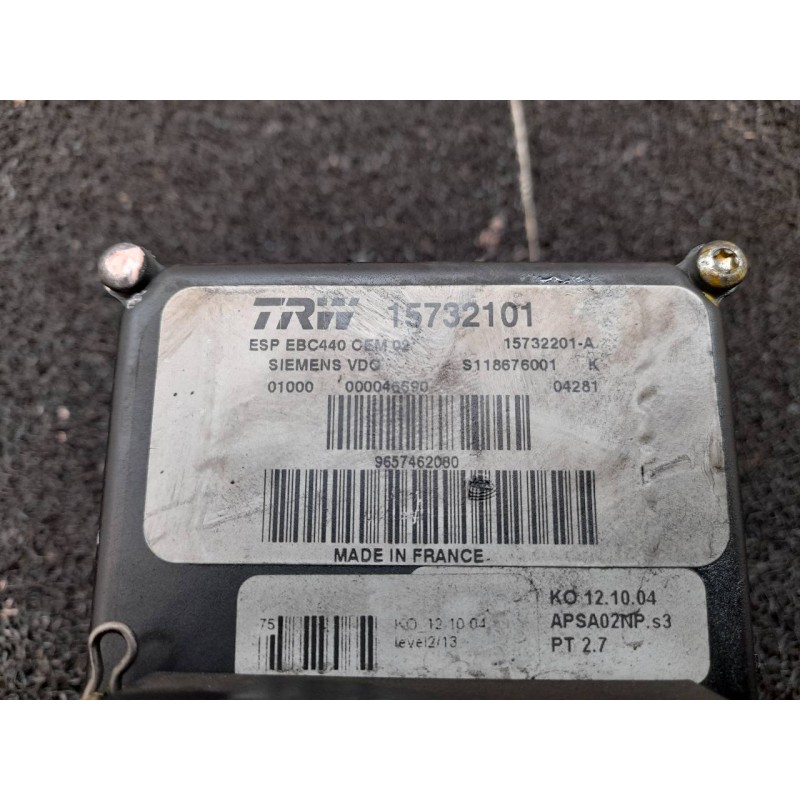 Recambio de abs para peugeot 407 st confort referencia OEM IAM S118676001K 15732101 TRW 3