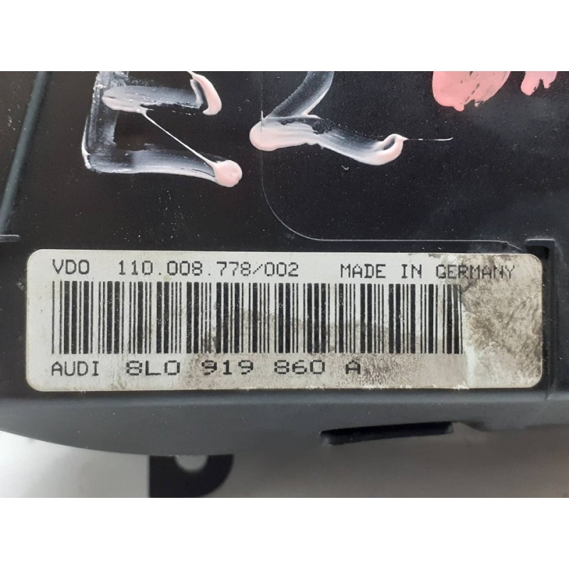 Recambio de cuadro instrumentos para audi a3 (8l) 1.8 20v referencia OEM IAM 8L0919860A - Rojo 4