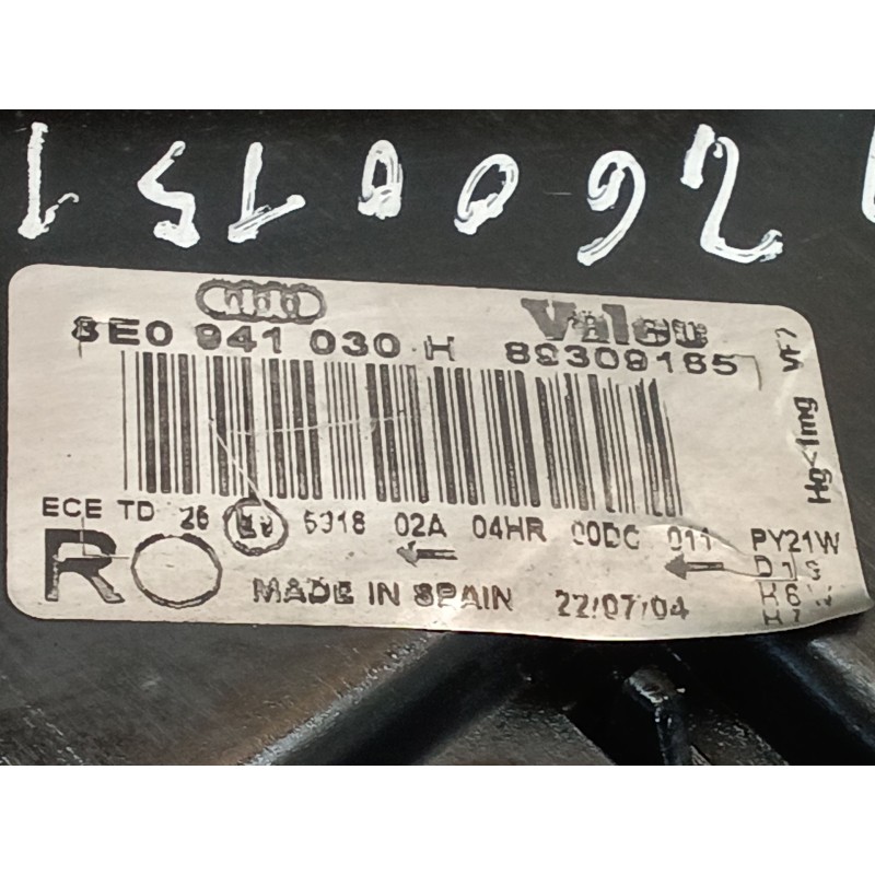 Recambio de faro derecho para audi a4 b6 (8e2) 2.5 tdi quattro referencia OEM IAM 8E0941030H - Azul 2