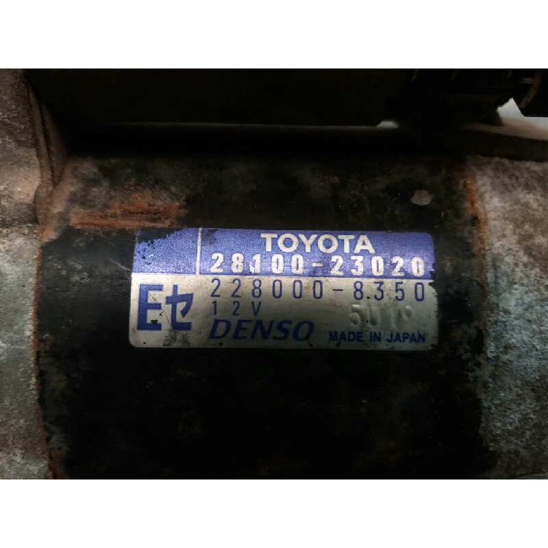 Recambio de motor arranque para toyota yaris (ncp1/nlp1/scp1) 1.0 cat referencia OEM IAM 2810023020 2280008350 DENSO 3