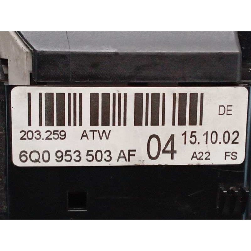 Recambio de mando luces para volkswagen polo (9n1) conceptline referencia OEM IAM 6Q0953503AF 202259 - Negro 4